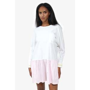 Miu Miu White/Pink Long Sleeve Mini Dress Size XS